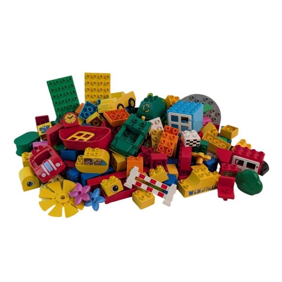 Lego Duplo Building Blocks Replacement Parts Bricks Cars Boat Windmill Lot 4lbs+ - Picture 1 of 11